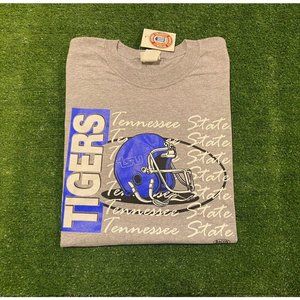 Vintage Castaway Tennessee State TSU Tigers script helmet t-shirt XL NWT